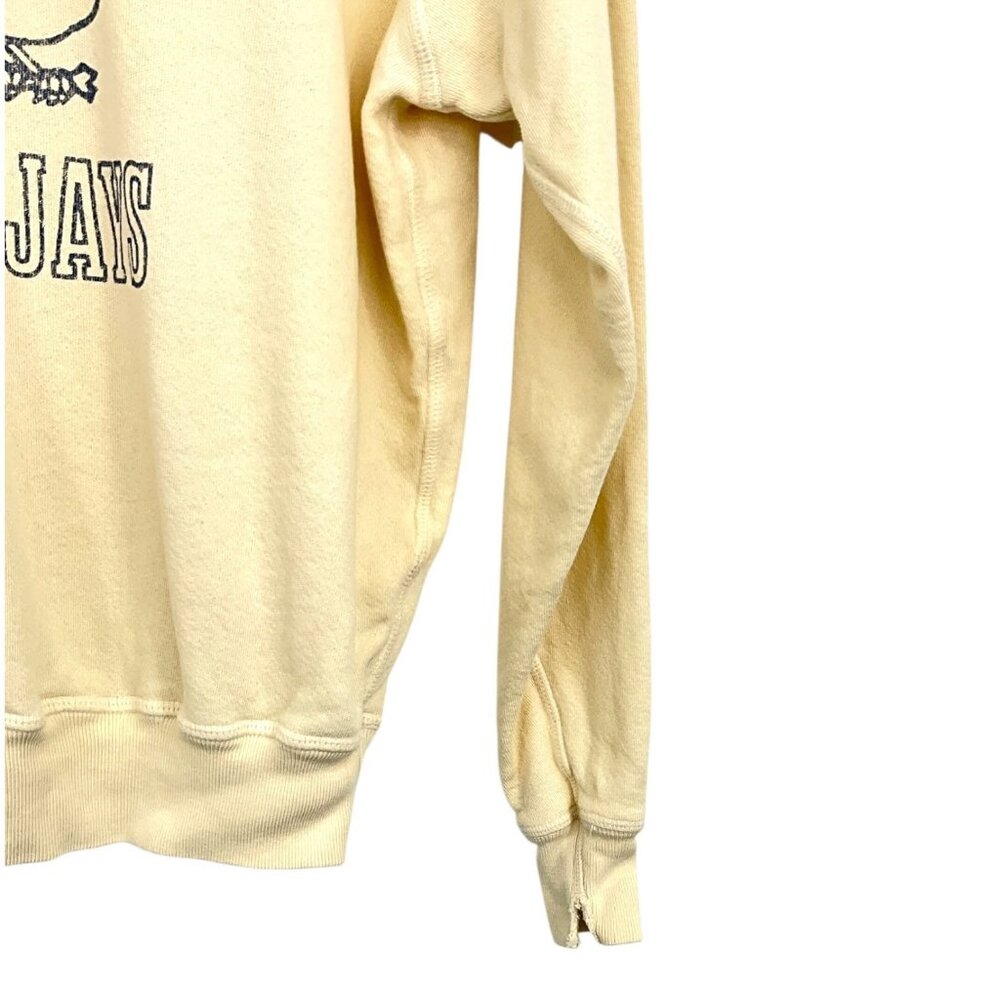 The GREAT.  Blue Jays Graphic Sweatshirt Ivory Pullover Size 0 College Print - Picture 4 of 7
